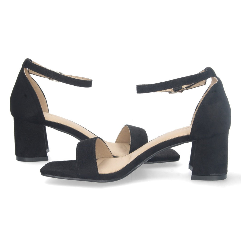 Sandalias Negras Mujer Elegantes Tacón Fiesta