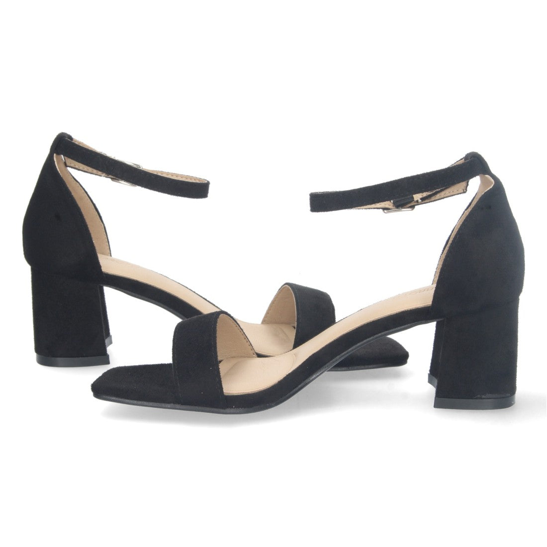 Sandalias Negras Mujer Elegantes Tacón Fiesta