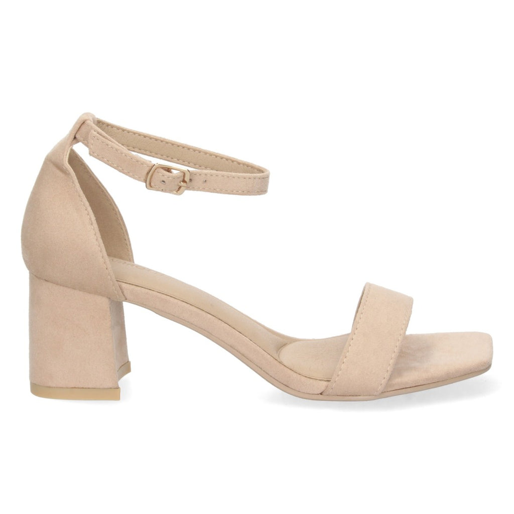 Sandalias Beige Mujer Elegantes Tacón Fiesta