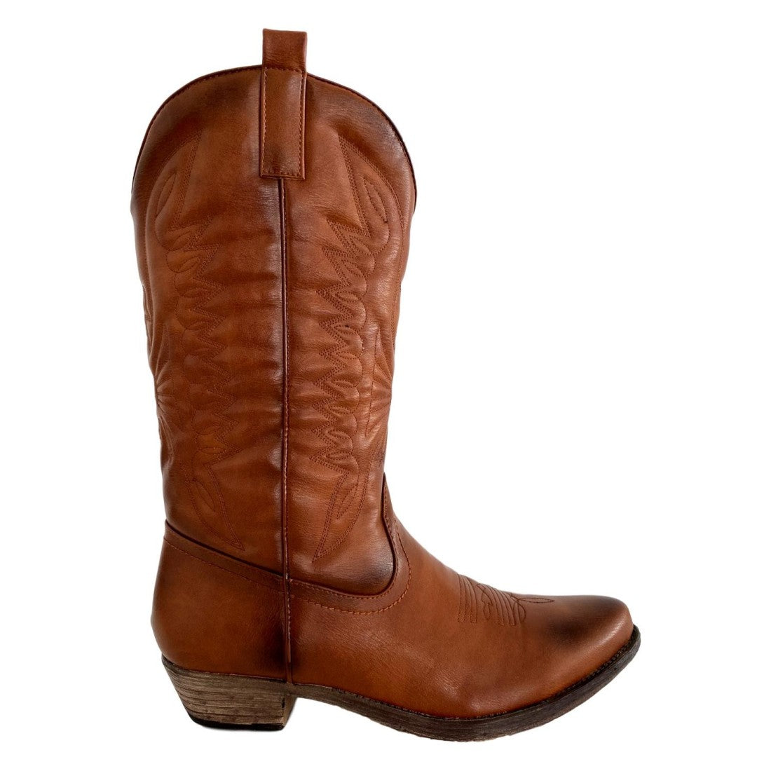 Botas Camel Camperas con Bordado Cosido