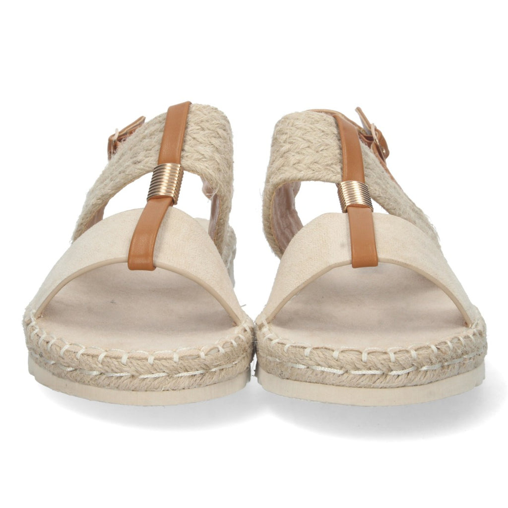 Sandalias Beige Mujer Elegantes Verano