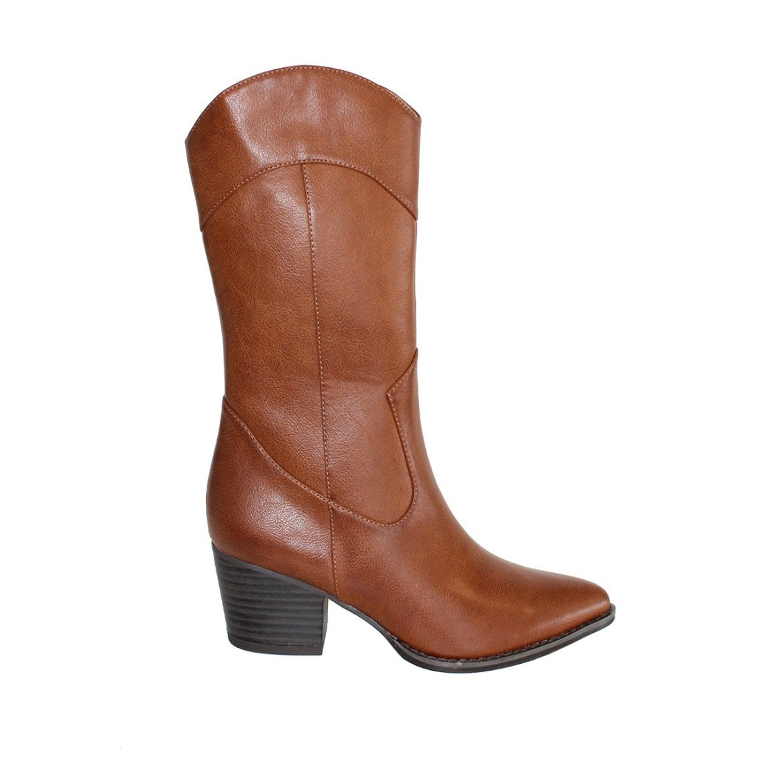 Botas Camel Cómodas con Tacón Ancho