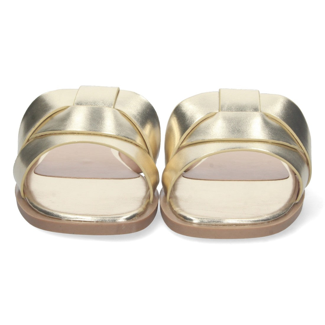 Sandalias Doradas Mujer Planas Print Cocodrilo Tiras Cruzadas Elegantes