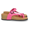 Sandalias Fucsia Mujer Cuña Bio Plantilla Anatómica Estilo Esclava Elegantes