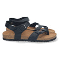 Sandalias Negras Mujer Planas Bio Estilo Esclava Tiras Cruzadas Hebilla Elegantes