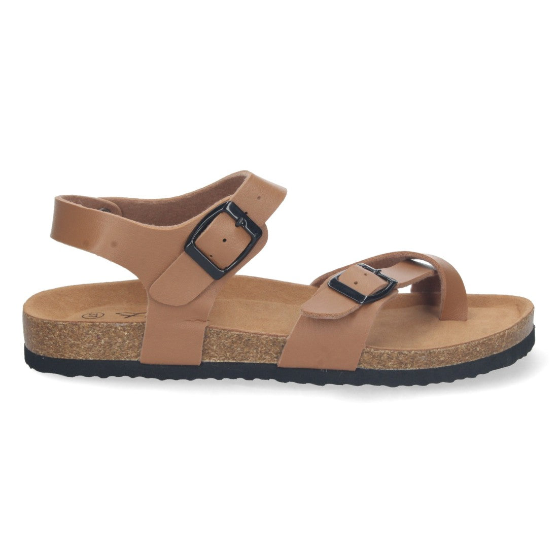 Sandalias Taupe Mujer Planas Bio Estilo Esclava Tiras Cruzadas Hebilla Elegantes