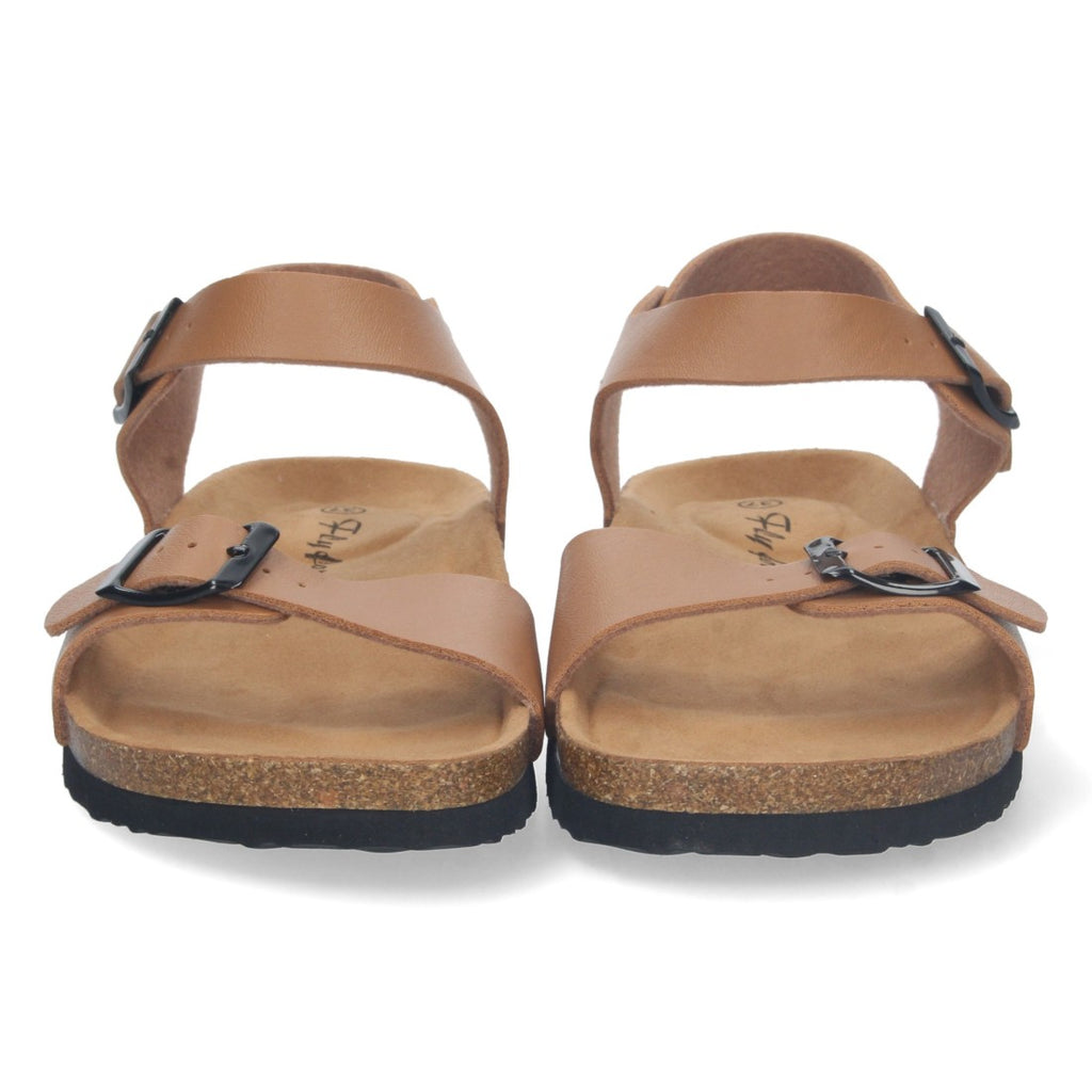 Sandalias Taupe Mujer Elegantes Verano Tiras Cruzadas Cómodas