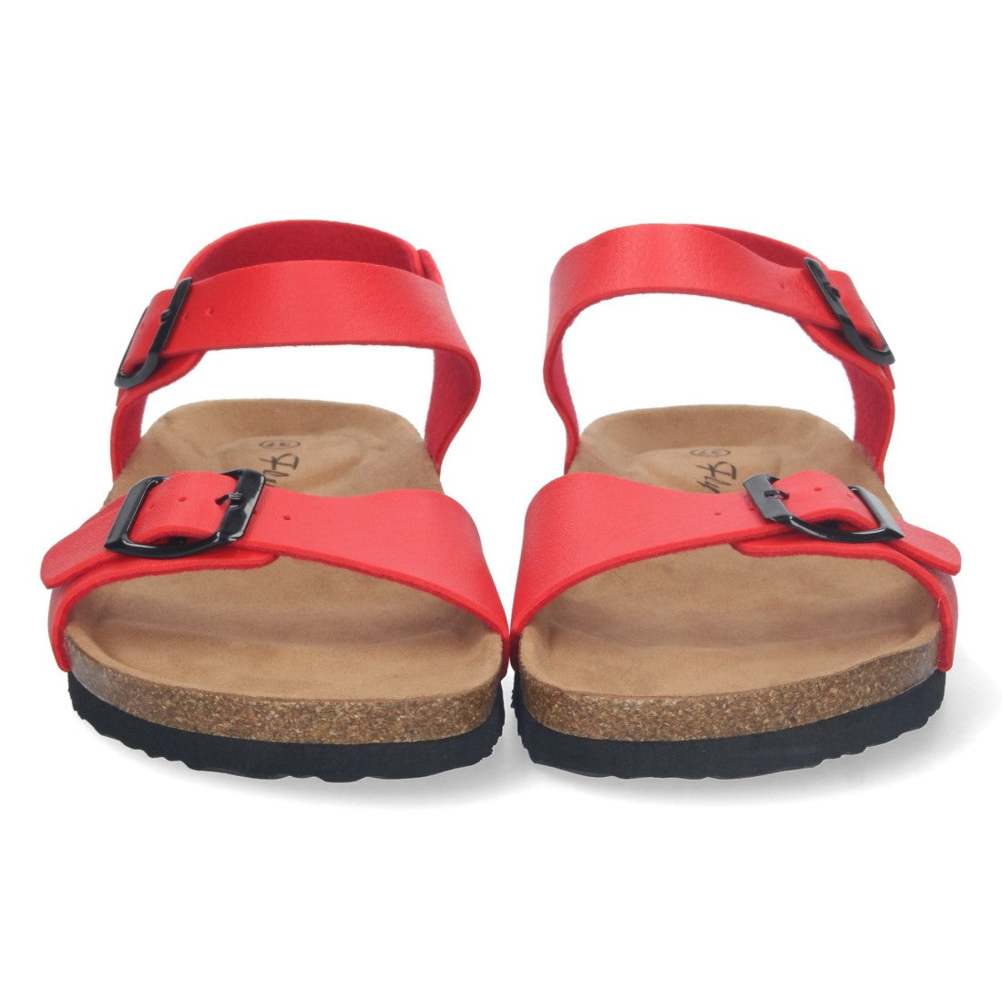 Sandalias Rojas Mujer Elegantes Verano Tiras Cruzadas Cómodas