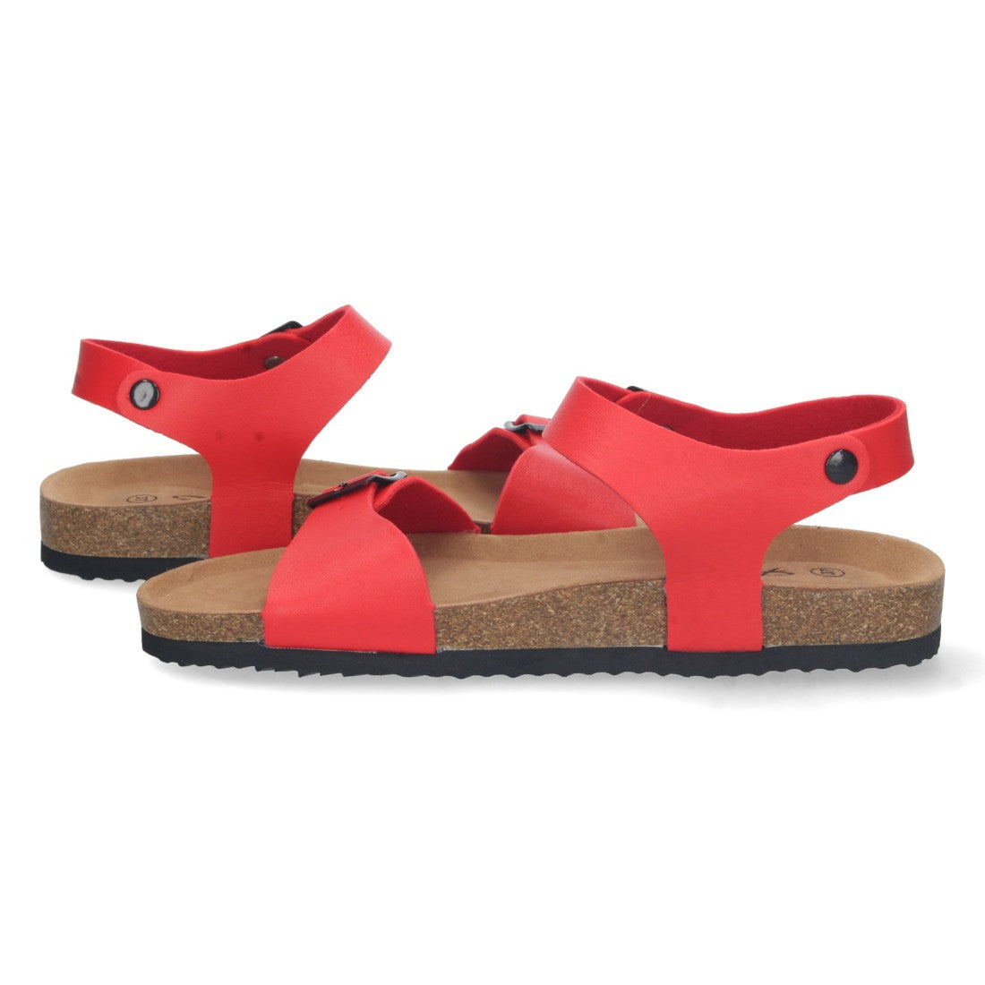 Sandalias Rojas Mujer Elegantes Verano Tiras Cruzadas Cómodas
