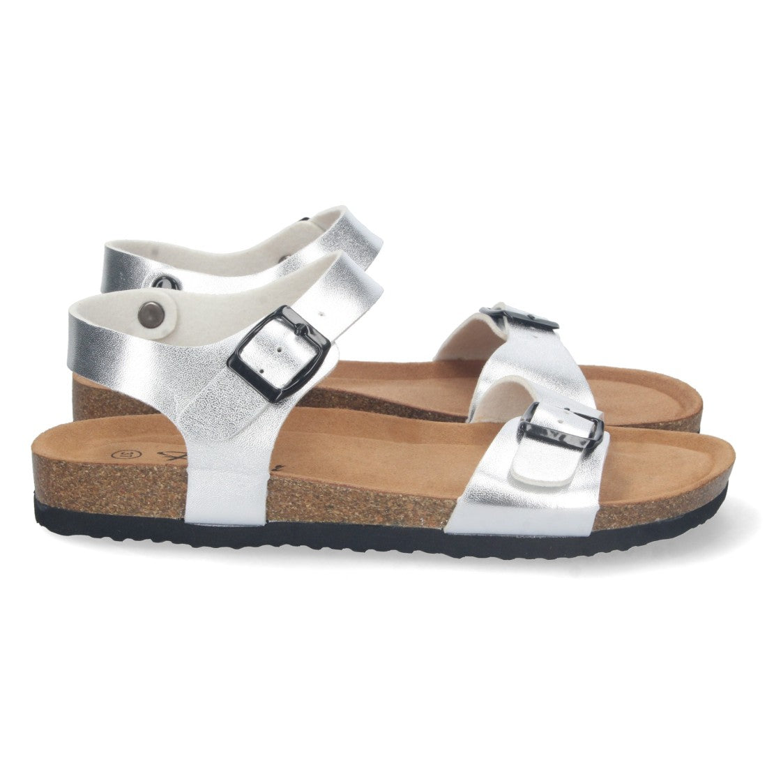 Sandalias Plateadas Mujer Elegantes Verano