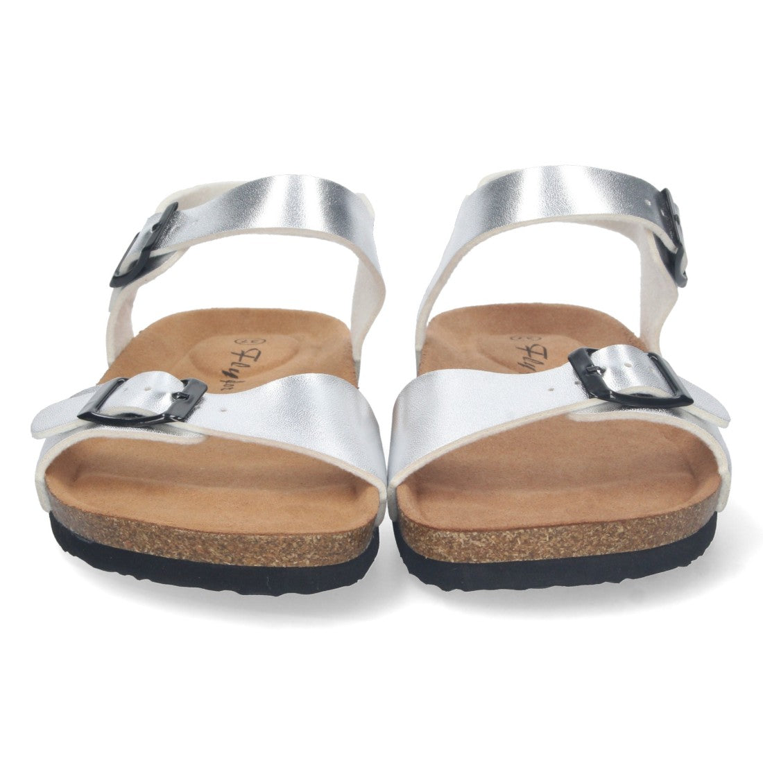Sandalias Plateadas Mujer Elegantes Verano