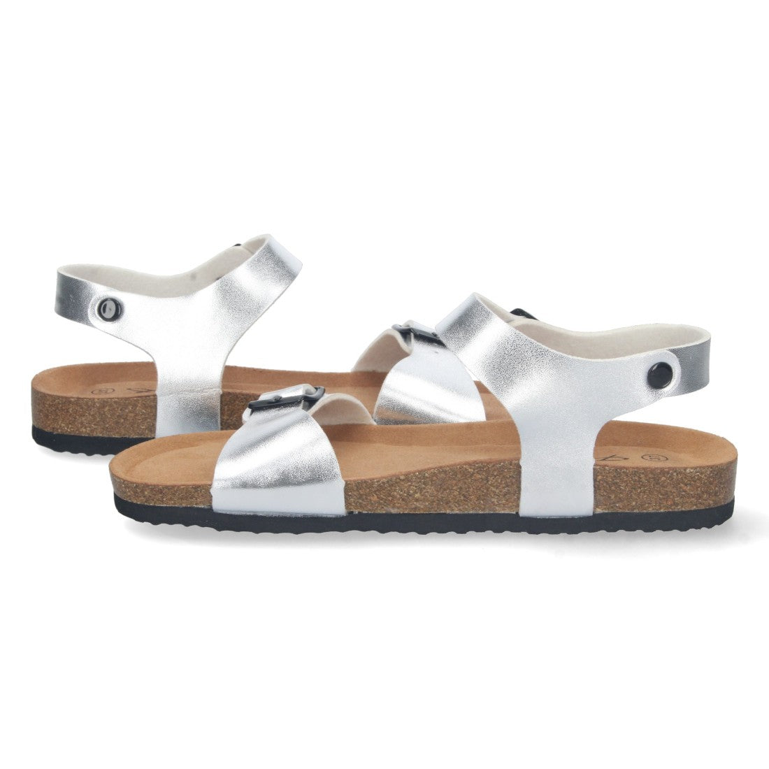 Sandalias Plateadas Mujer Elegantes Verano