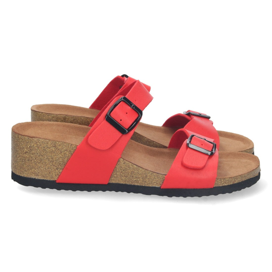 Sandalias Rojas Mujer Elegantes Verano Tiras Cruzadas Cómodas