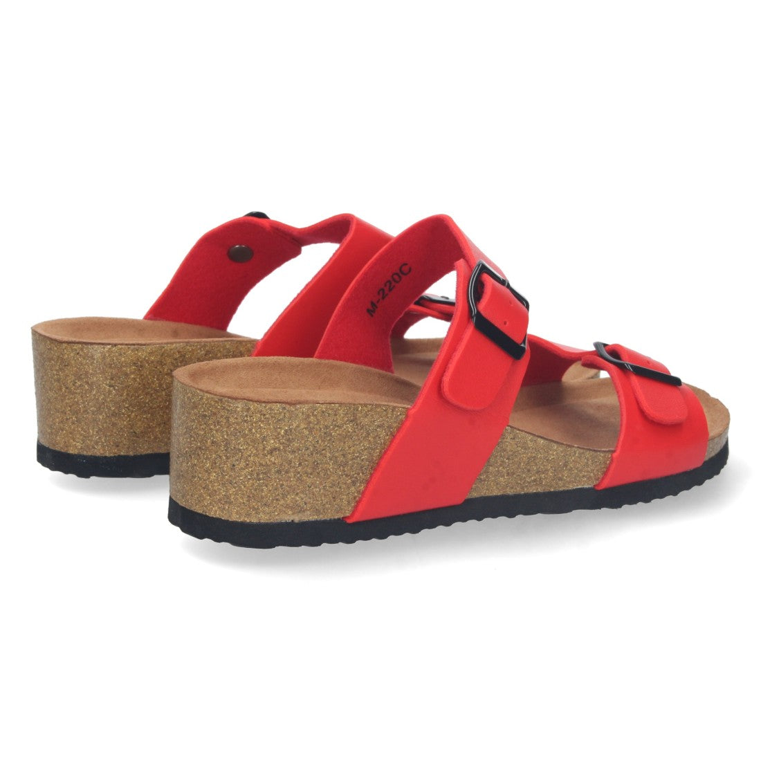 Sandalias Rojas Mujer Elegantes Verano Tiras Cruzadas Cómodas