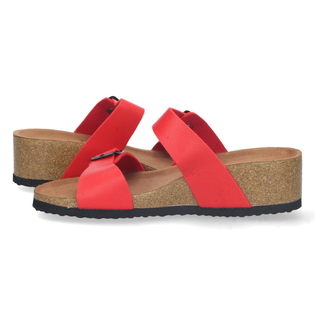 Sandalias Rojas Mujer Elegantes Verano Tiras Cruzadas Cómodas