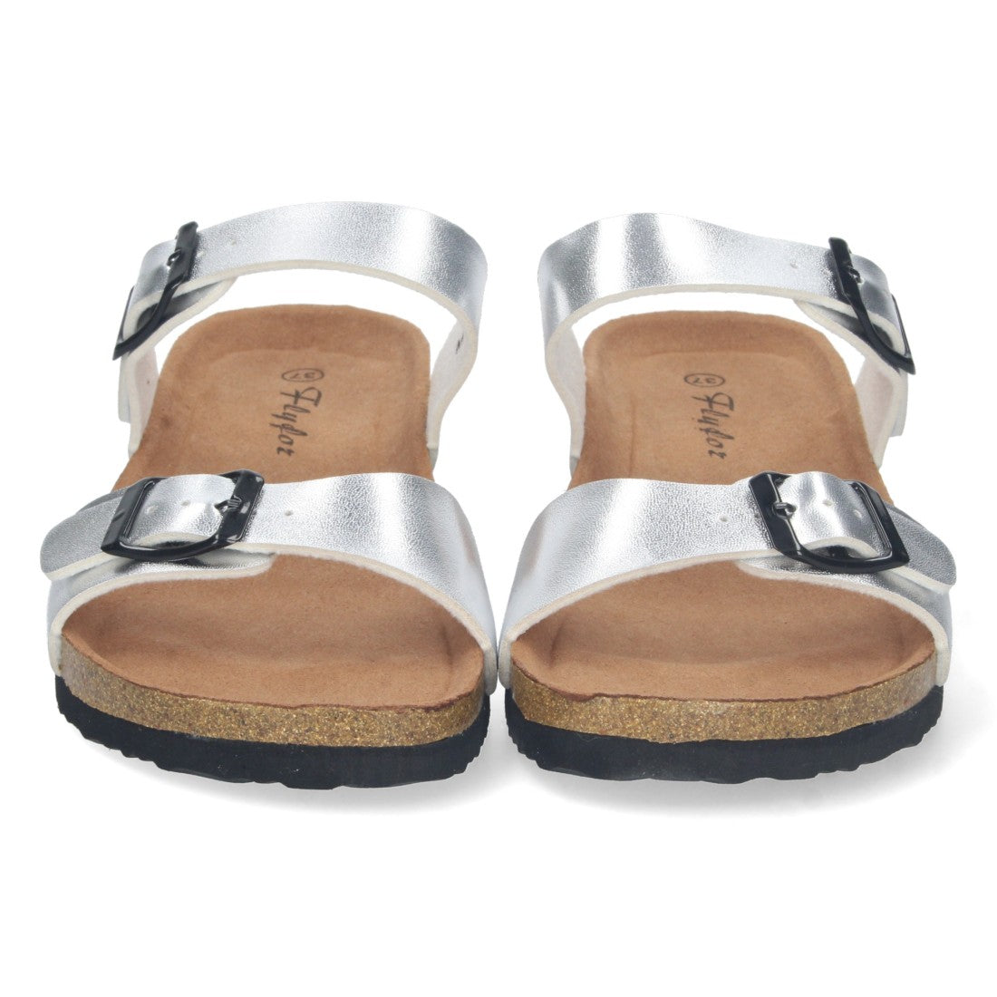 Sandalias Plateadas Mujer Elegantes Verano Tiras Cruzadas Cómodas