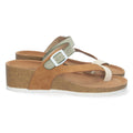 Sandalias Verdes Mujer Cuña Bio Estilo Esclava Talón Abierto Elegantes