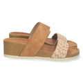 Sandalias Taupe Mujer Cuña Bio Doble Pala Yute Talón Abierto Elegantes