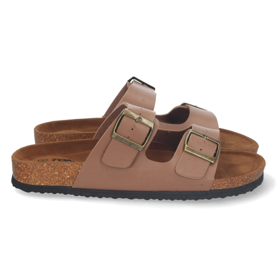 Sandalias Camel Mujer Bio Doble Pala Fina Planta Anatómica Elegantes