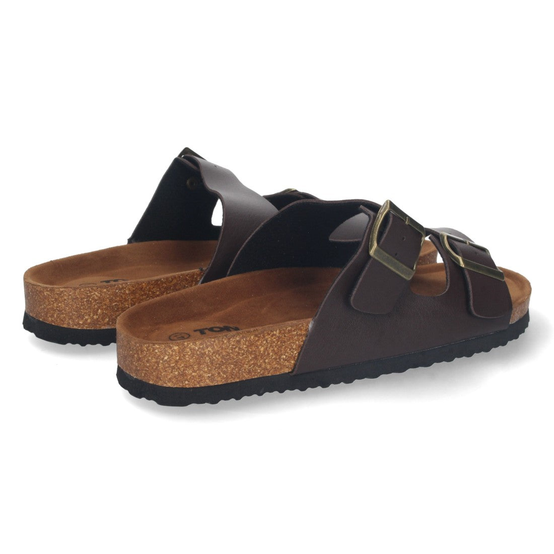 Sandalias Marrón Mujer Bio Doble Pala Fina Planta Anatómica Elegantes