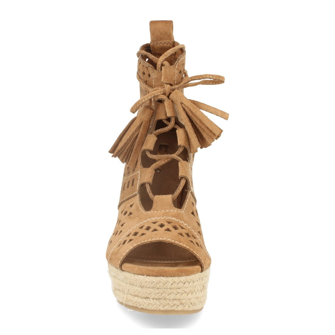 Sandalias Planas Camel Mujer
