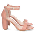 Sandalias Terra Mujer Tacón Alto Tobillera Hebilla Elegantes