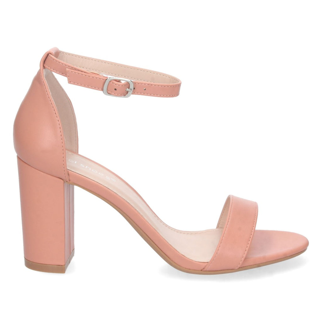Sandalias Terra Mujer Tacón Alto Tobillera Hebilla Elegantes