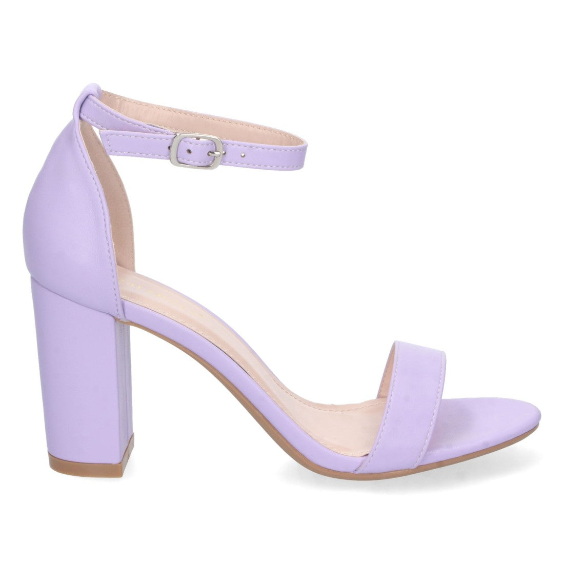 Sandalias Lilas Mujer Tacón Alto Tobillera Hebilla Elegantes Fiesta