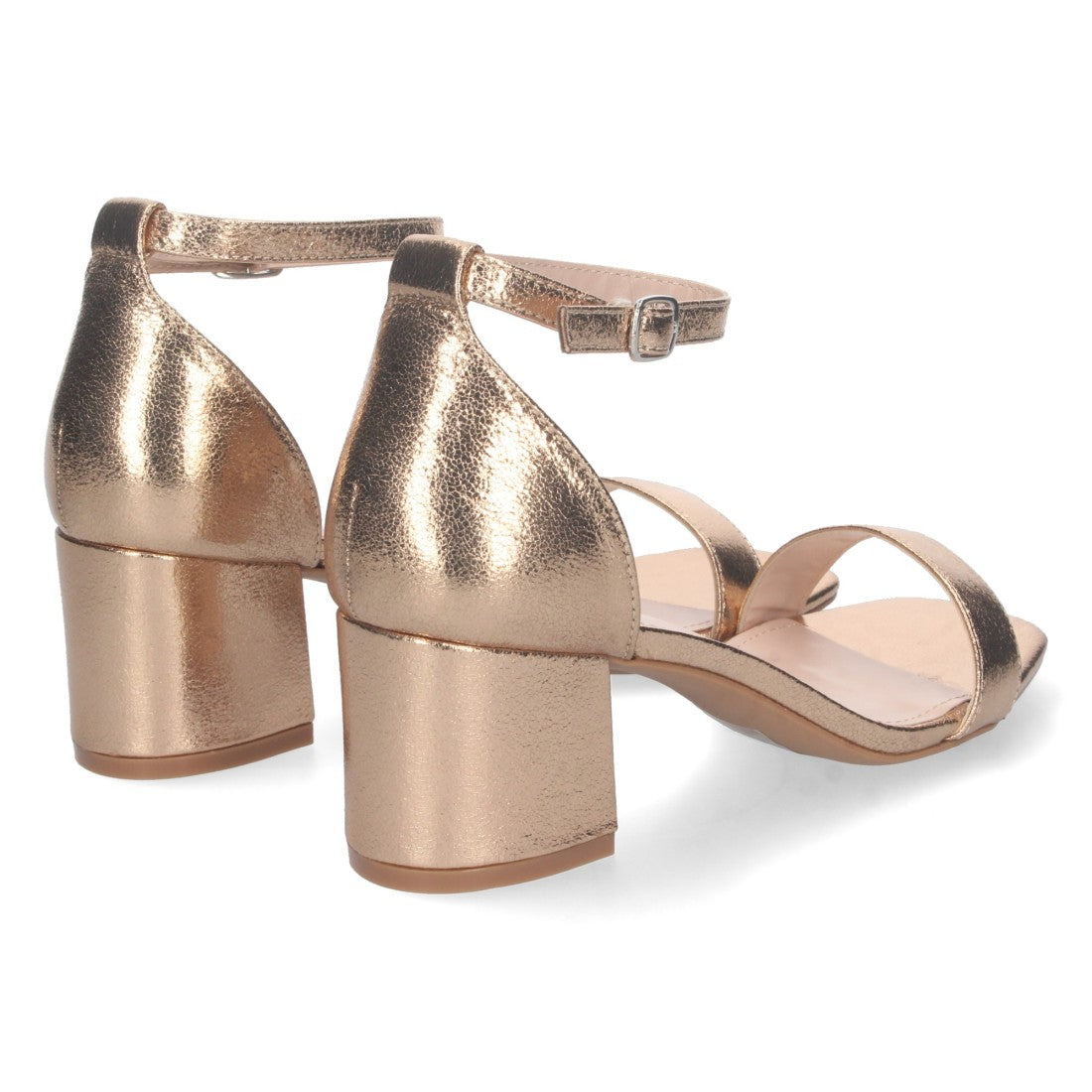 Champagnerfarbene Sandalen mit Glitzerabsatz Elegant für Party und Hochzeit