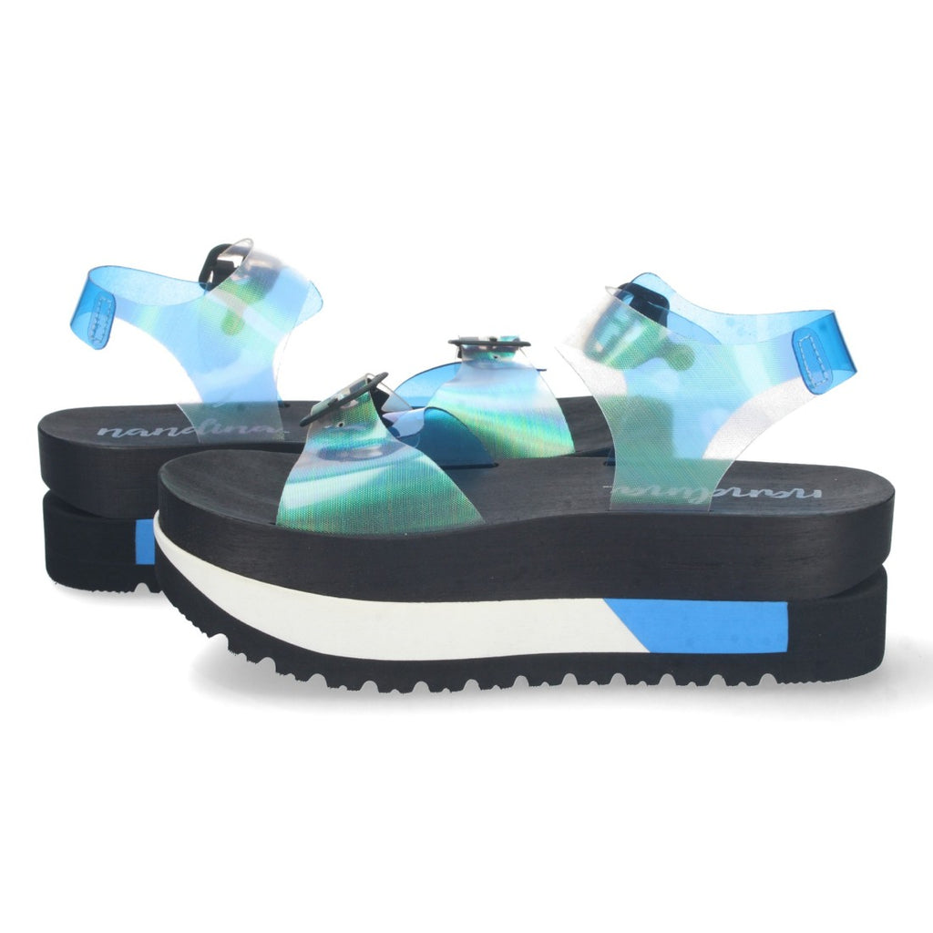 Sandalias Azules Mujer Elegantes Verano