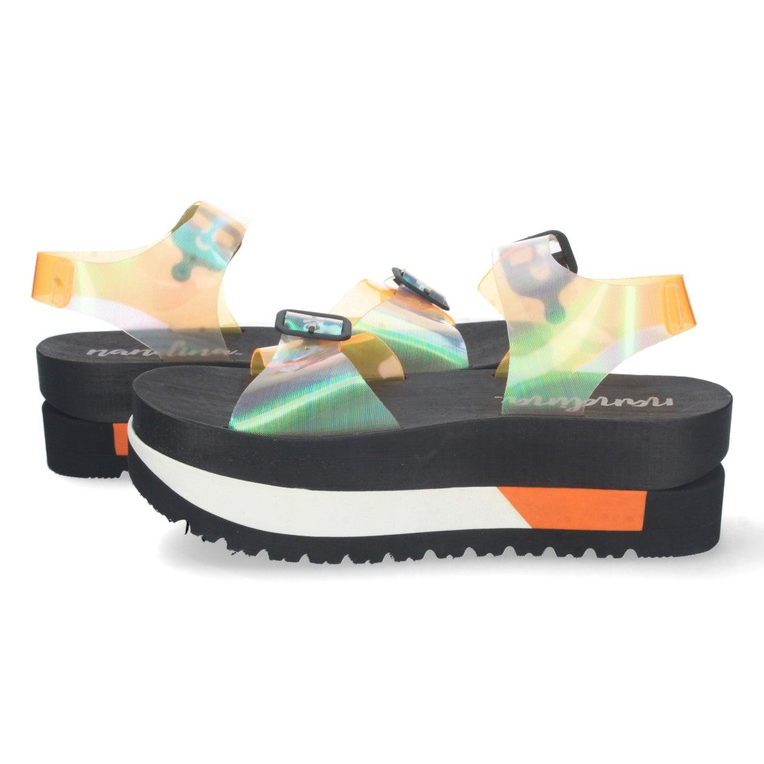 Sandalias Naranja Mujer Elegantes Verano