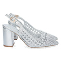 Zapatos de Tacón Plata Glamurosos Mujer