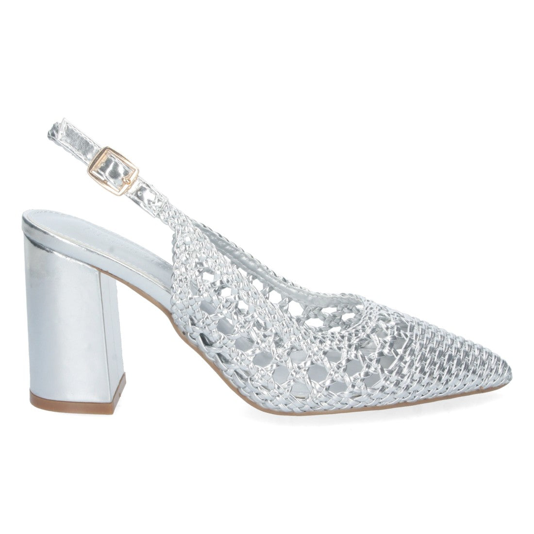 Zapatos de Tacón Plata Glamurosos Mujer