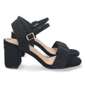 Elegante und bequeme schwarze Sandaletten mit Absatz für Partys und Hochzeiten