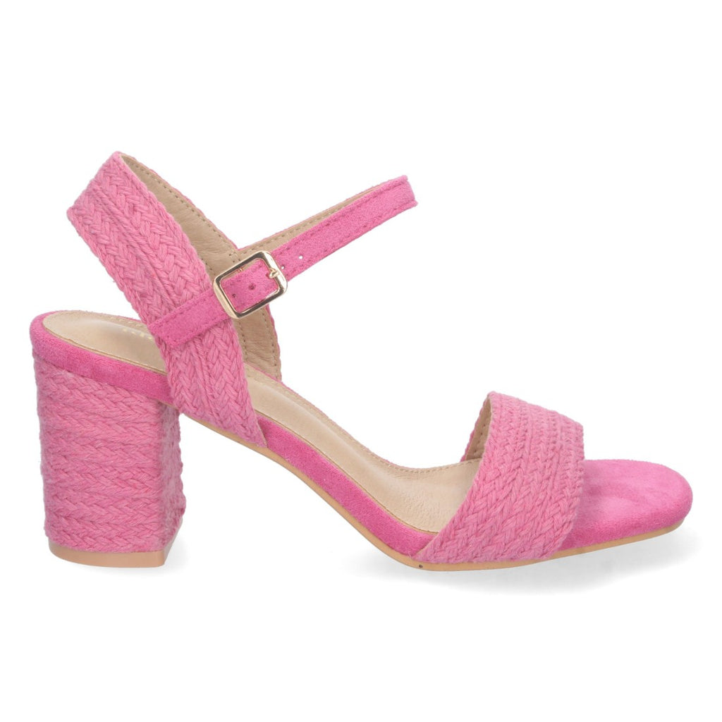Fuchsiafarbene Sandalen, elegant, bequem, für Partys und Hochzeiten mit Absatz