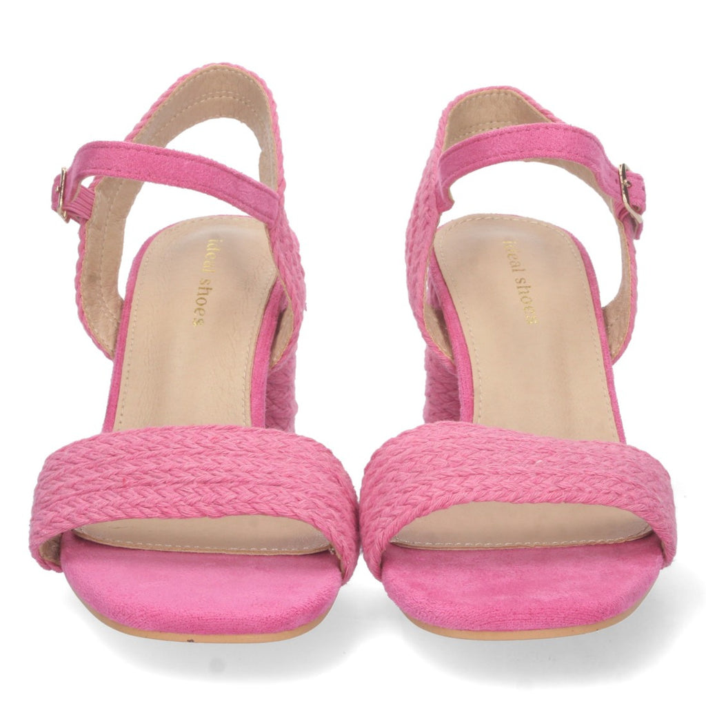Fuchsiafarbene Sandalen, elegant, bequem, für Partys und Hochzeiten mit Absatz
