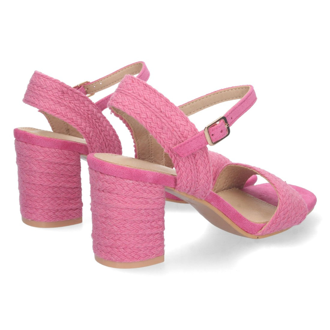 Fuchsiafarbene Sandalen, elegant, bequem, für Partys und Hochzeiten mit Absatz