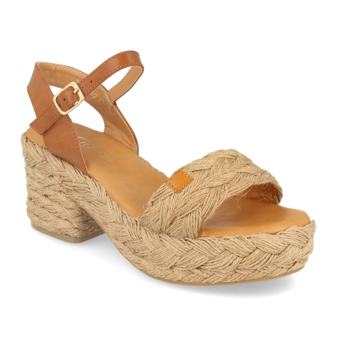 Sandalias Beige Mujer Tacón Plataforma Yute