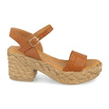 Sandalias Camel Mujer Plataforma Yute Ankle Strap