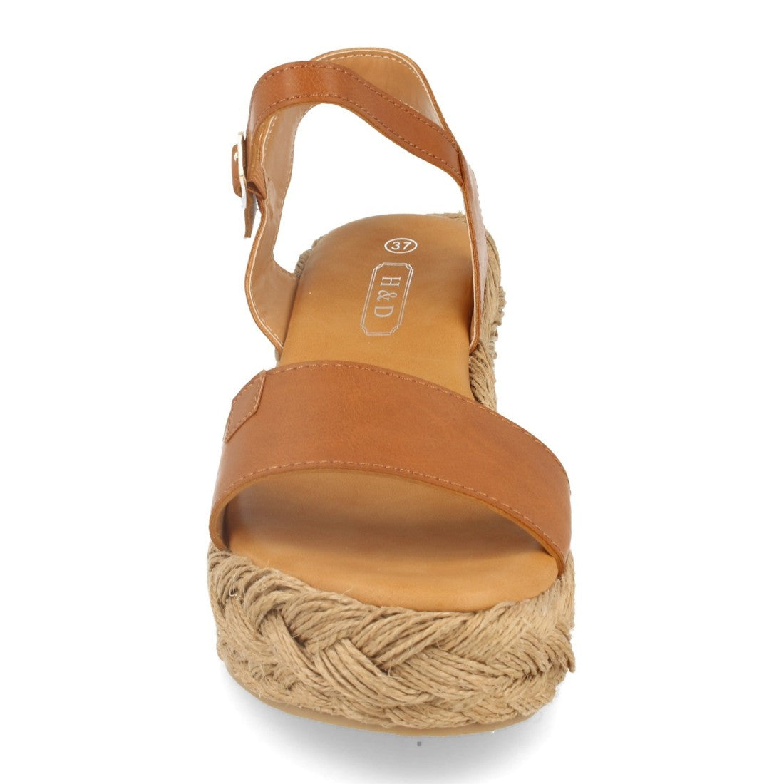 Sandalias Camel Mujer Plataforma Yute Ankle Strap