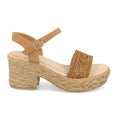 Sandalias Camel Mujer Tacón Plataforma Yute Ankle Strap