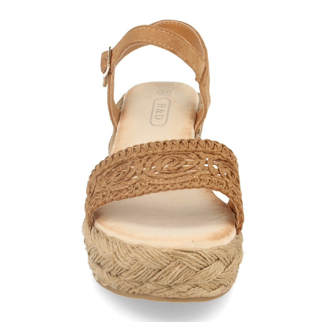 Sandalias Camel Mujer Tacón Plataforma Yute Ankle Strap