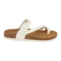 Sandalias Blancas Mujer Bio Estilo Esclava Planta Anatómica Hebilla Elegantes