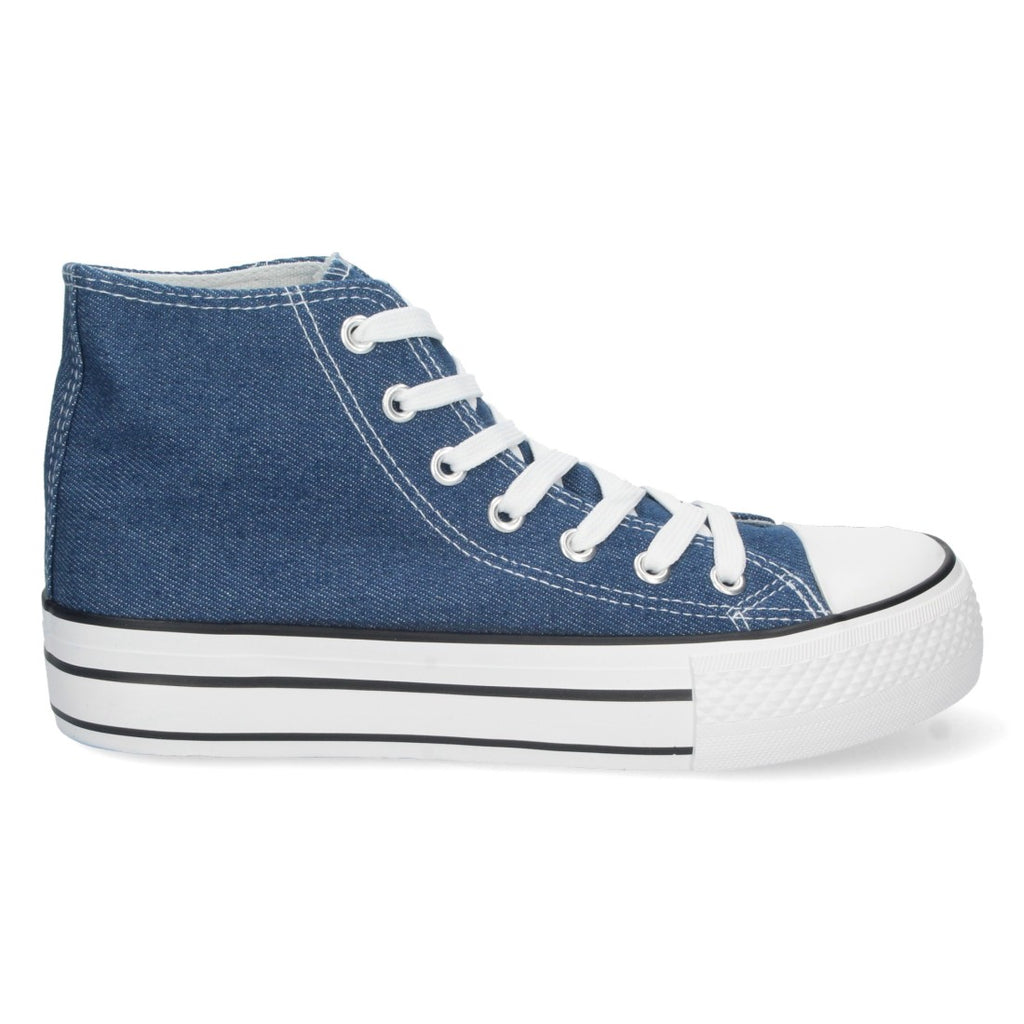 Zapatillas Deportivas Azul Denim Mujer - Estilo Casual Urbano