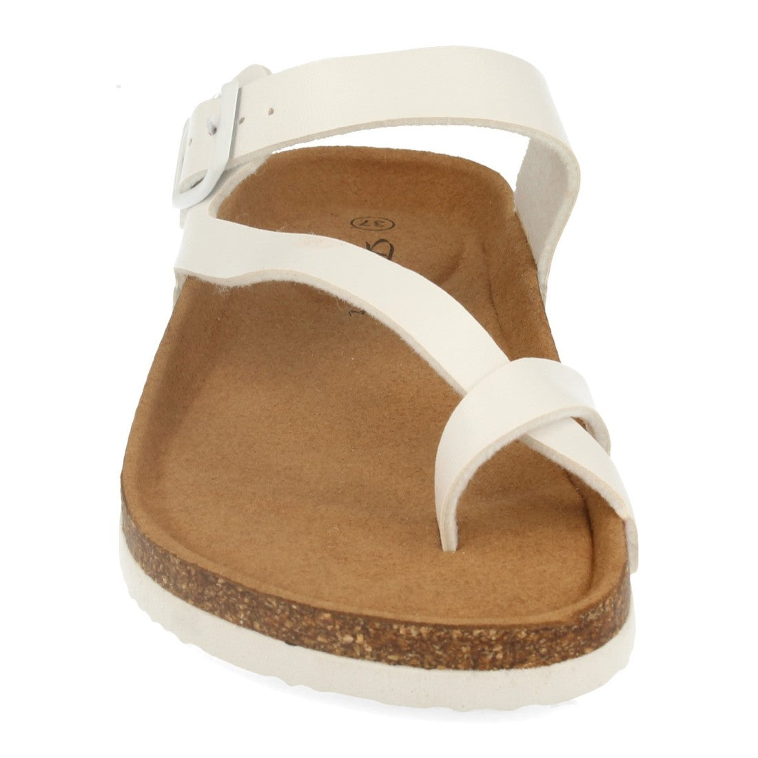 Sandalias Blancas Mujer Bio Estilo Esclava Planta Anatómica Hebilla Elegantes