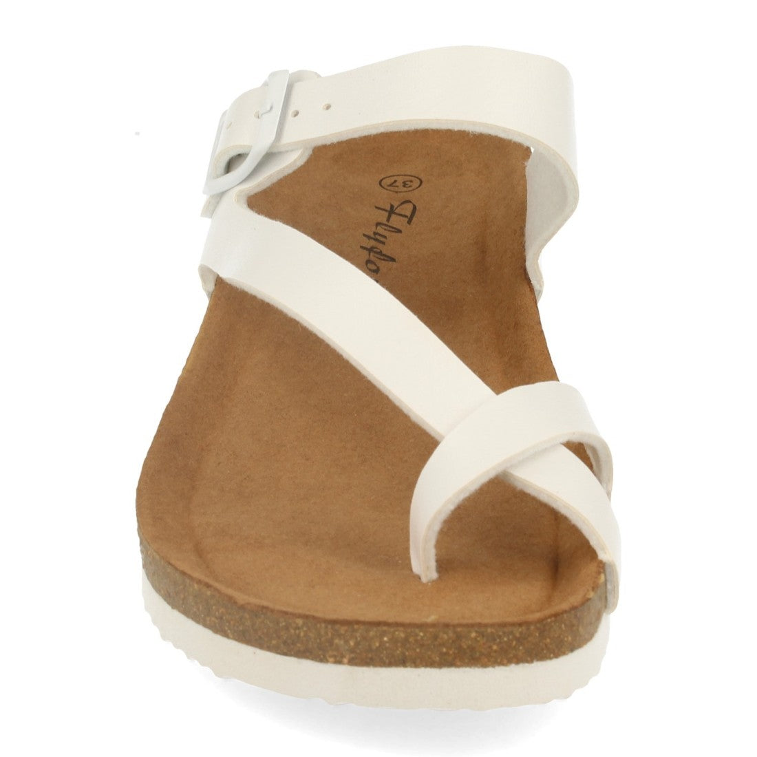 Sandalias Blancas Mujer Cuña Bio Plantilla Anatómica Estilo Esclava Elegantes