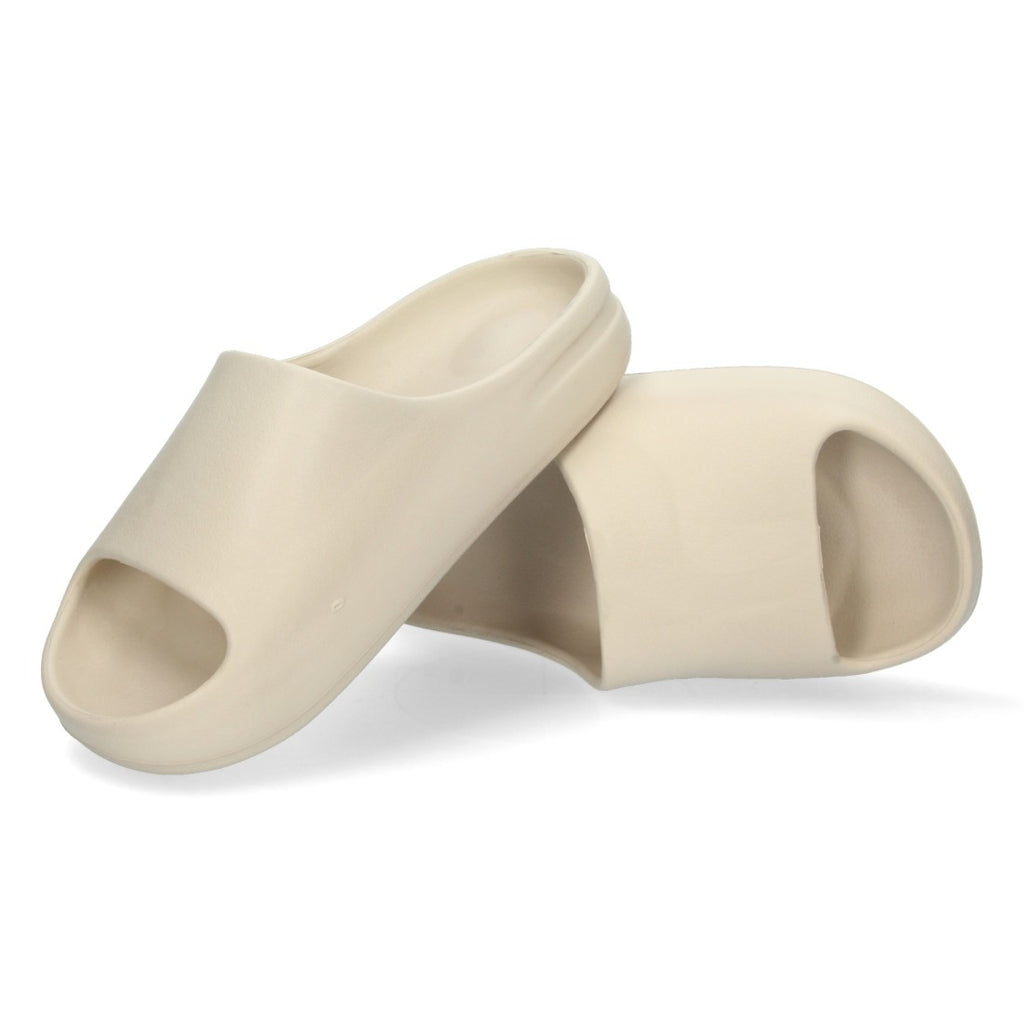 Sandalias Planas Beige Mujer