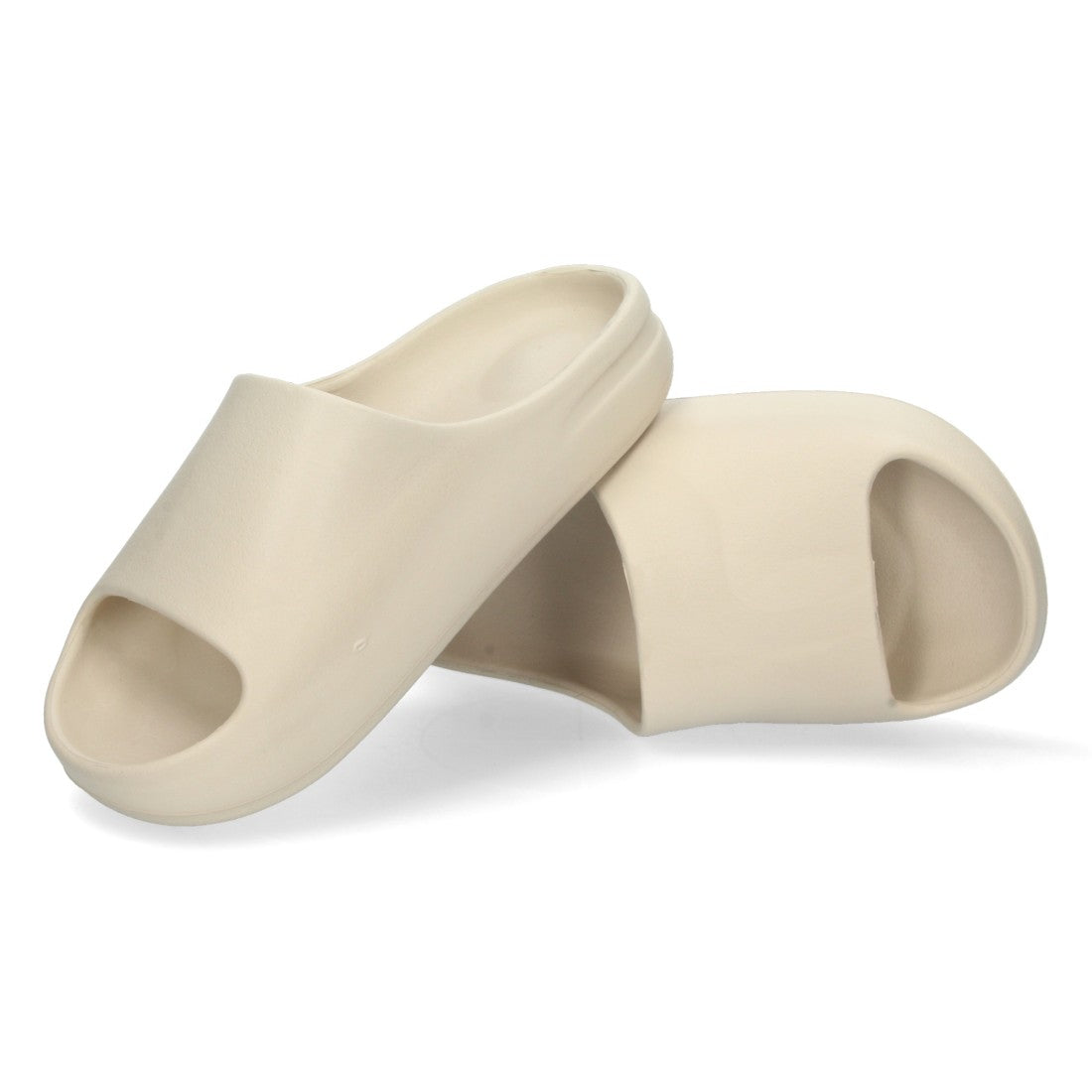Sandalias Planas Beige Mujer