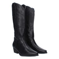 Elegante schwarze Stiefel mit hohem Absatz