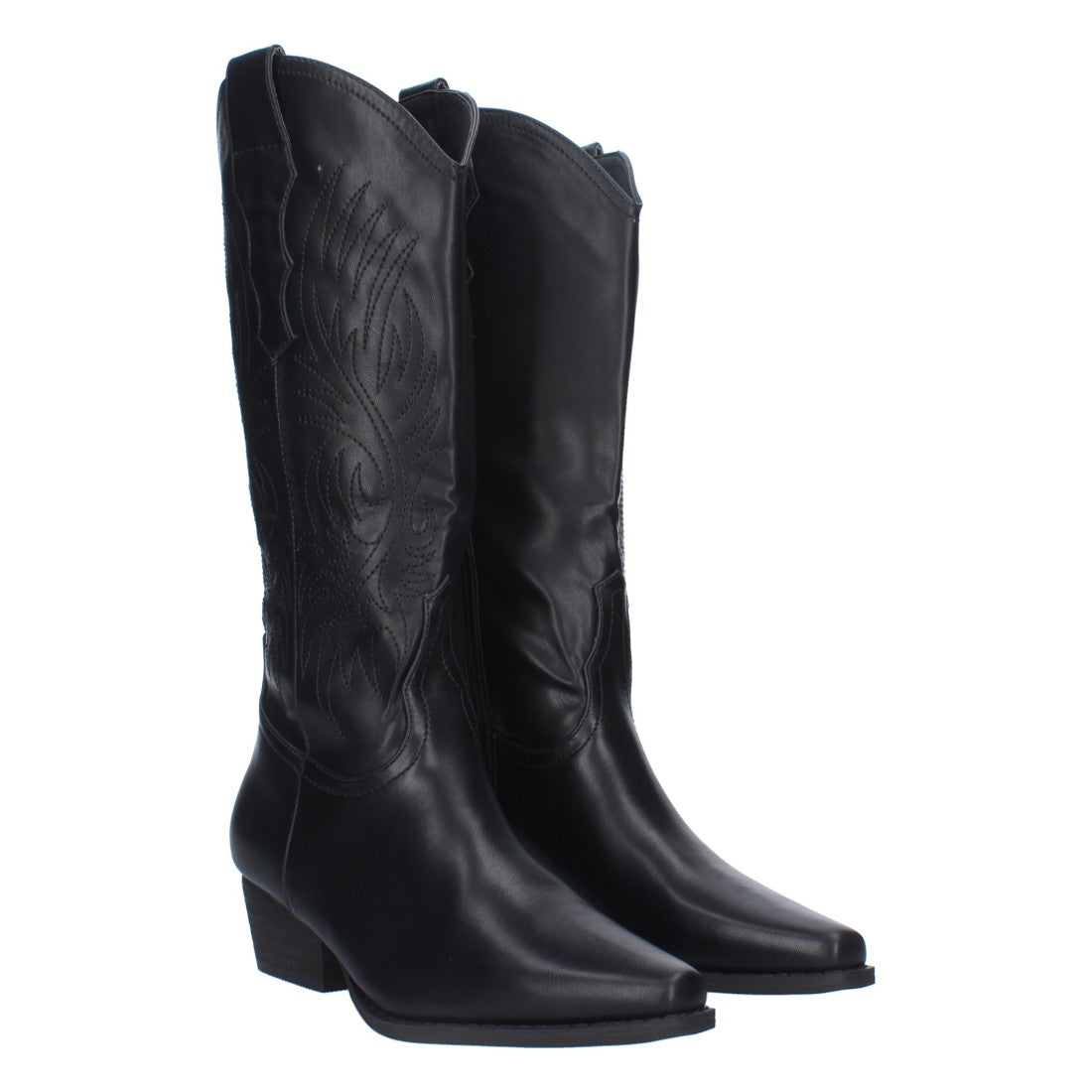 Elegante schwarze Stiefel mit hohem Absatz